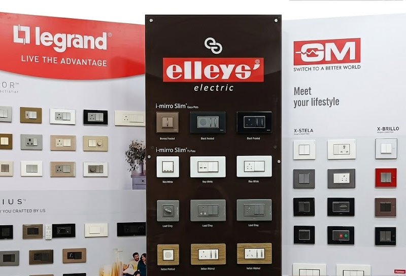 Modular Switches and sockets from Elleys, GM and Legrand